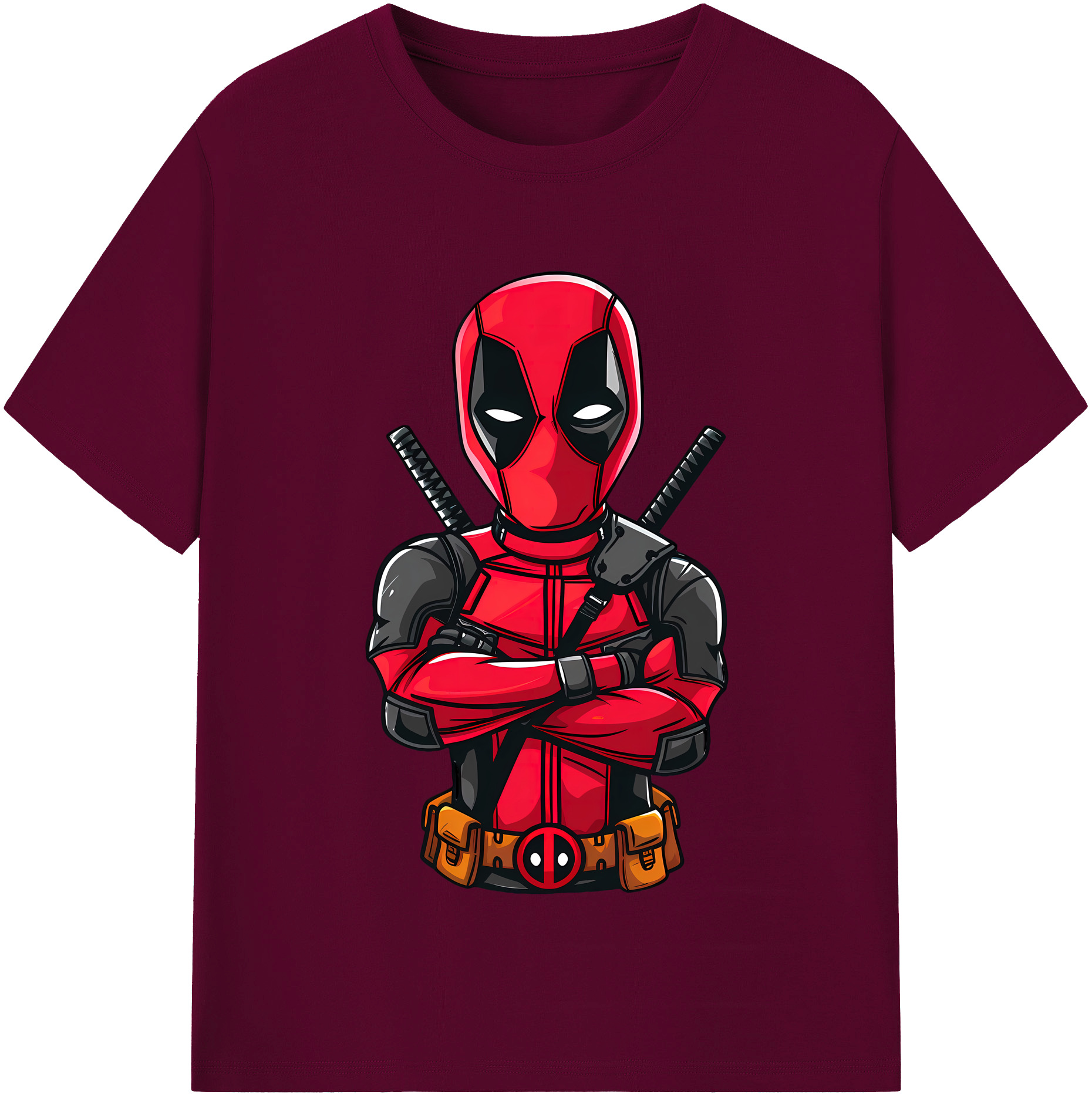 （画像用） Deadpool デッドプール レディースカジュアルプリントTシャツ（綿100％）